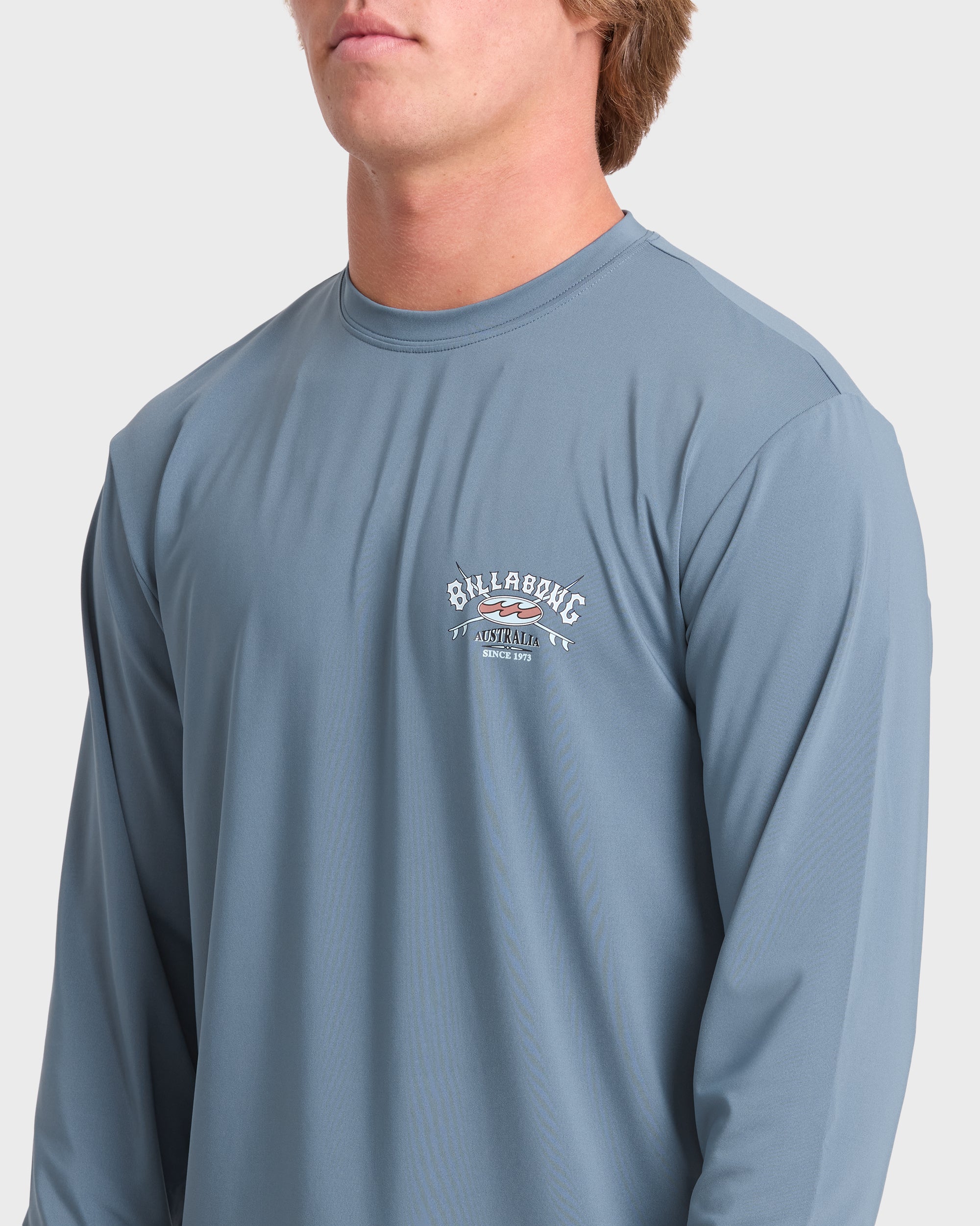 Crossboards UPF 50 Long Sleeve Surf Tee - China Blue