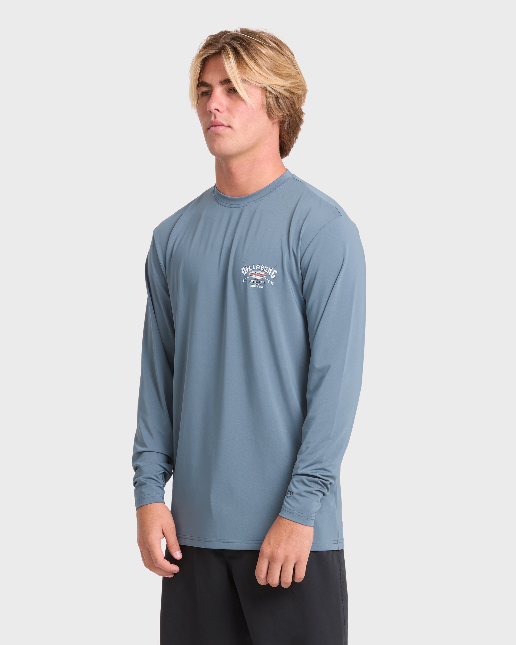 Crossboards UPF 50 Long Sleeve Surf Tee - China Blue