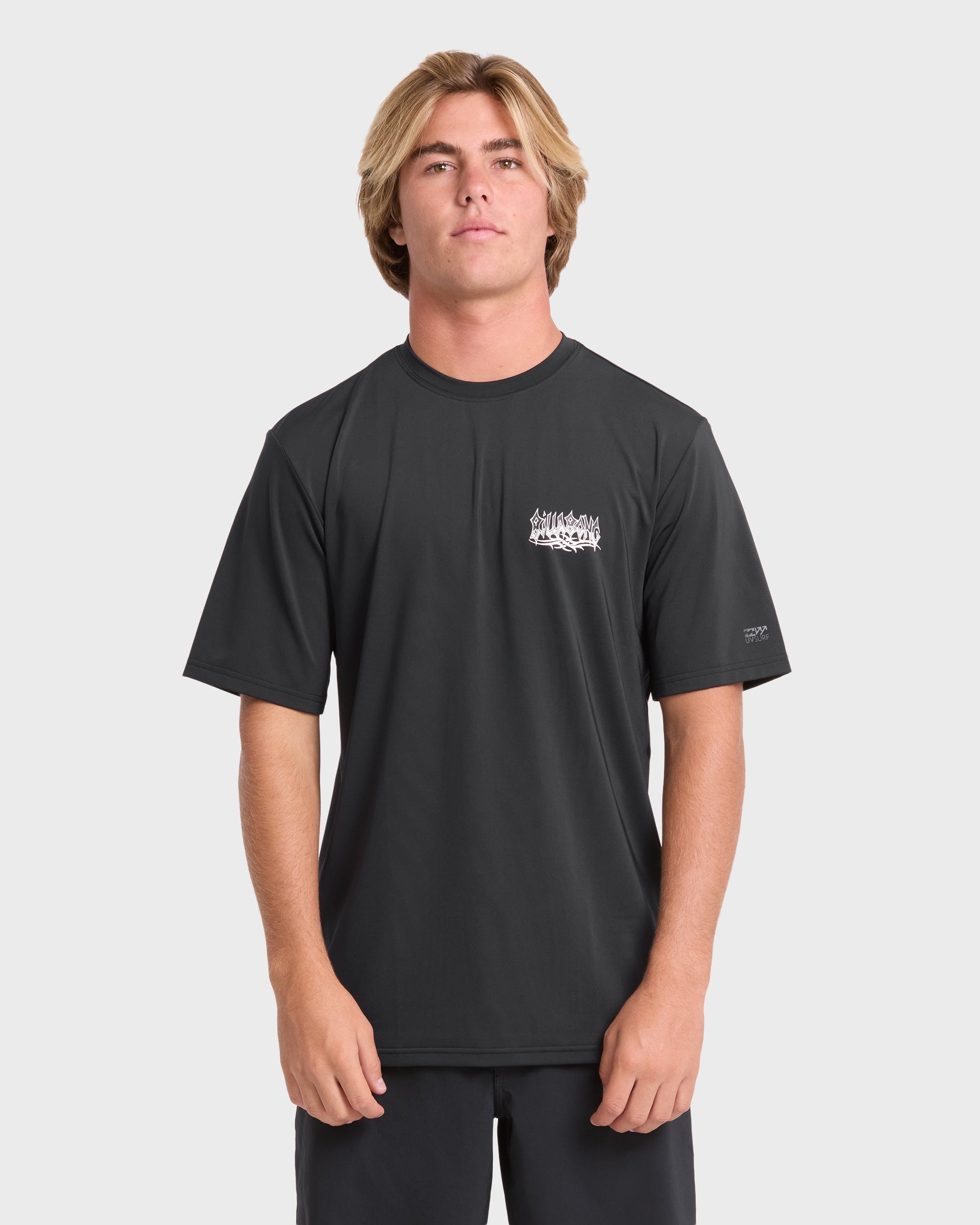 Rift UPF 50 Short Sleeve Surf Tee - Black