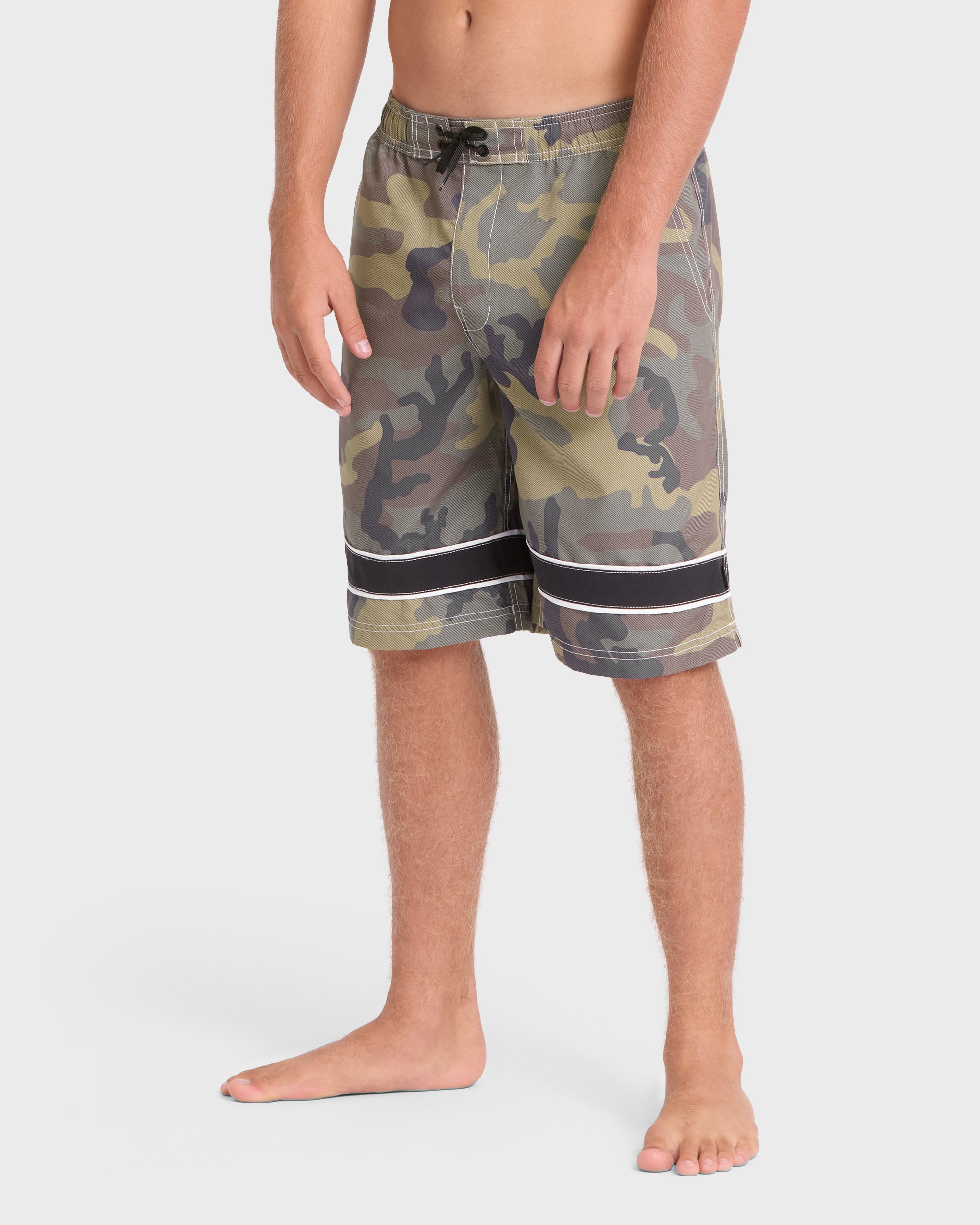 Throw On 2.0 Layback 21" Swim Trunks - Olive Camouflage