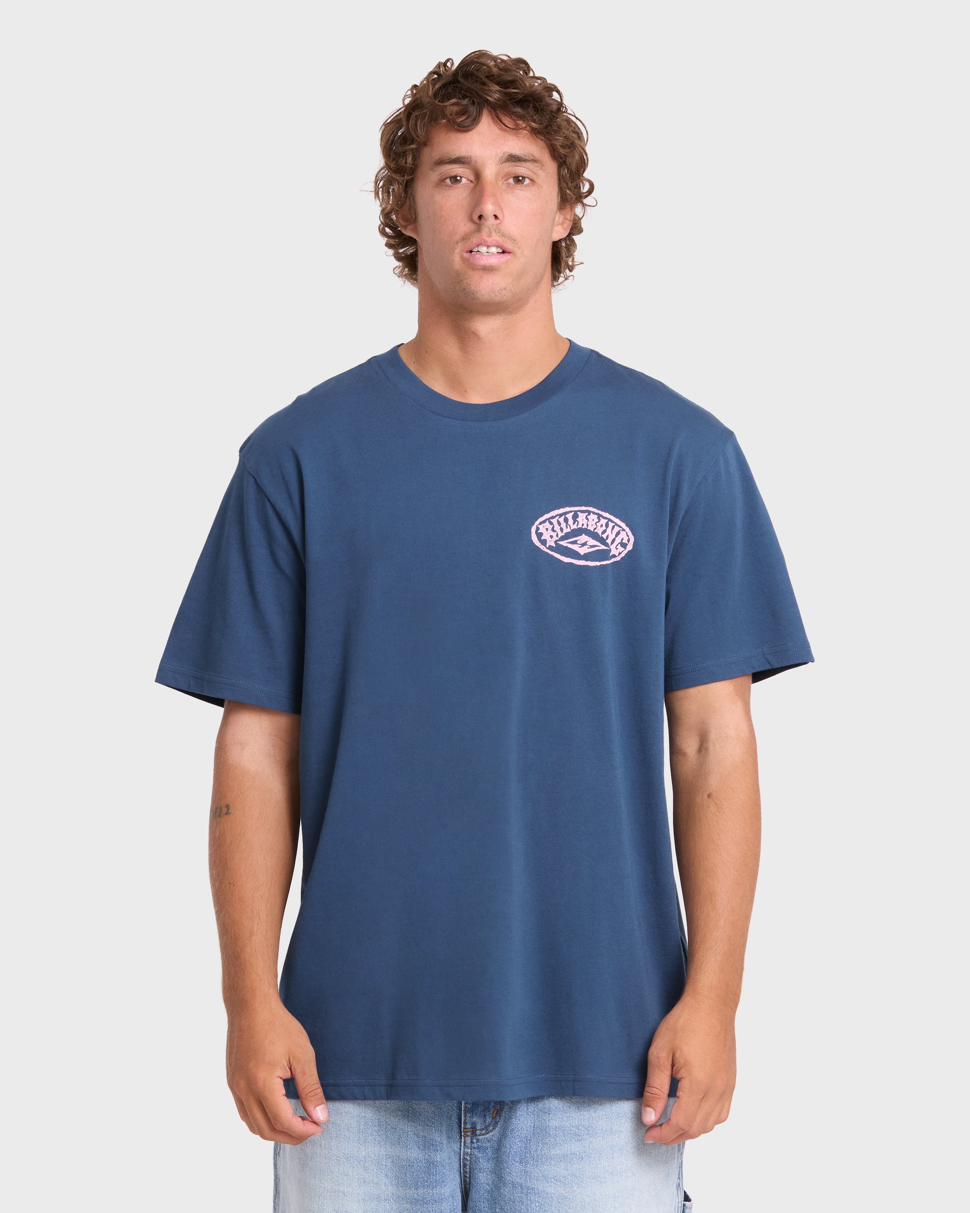 Reverse Premium Short Sleeve Cotton T-Shirt - Dark Denim