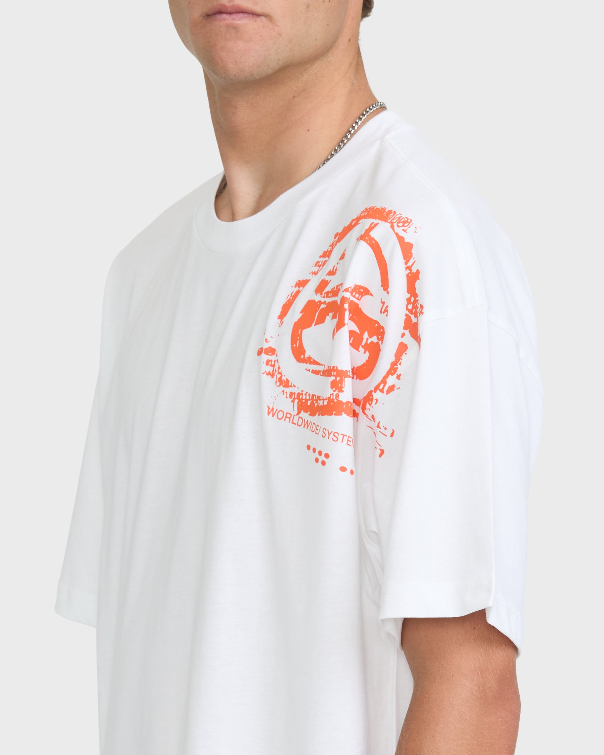 Spec Blast Short Sleeve Cotton T-Shirt - White