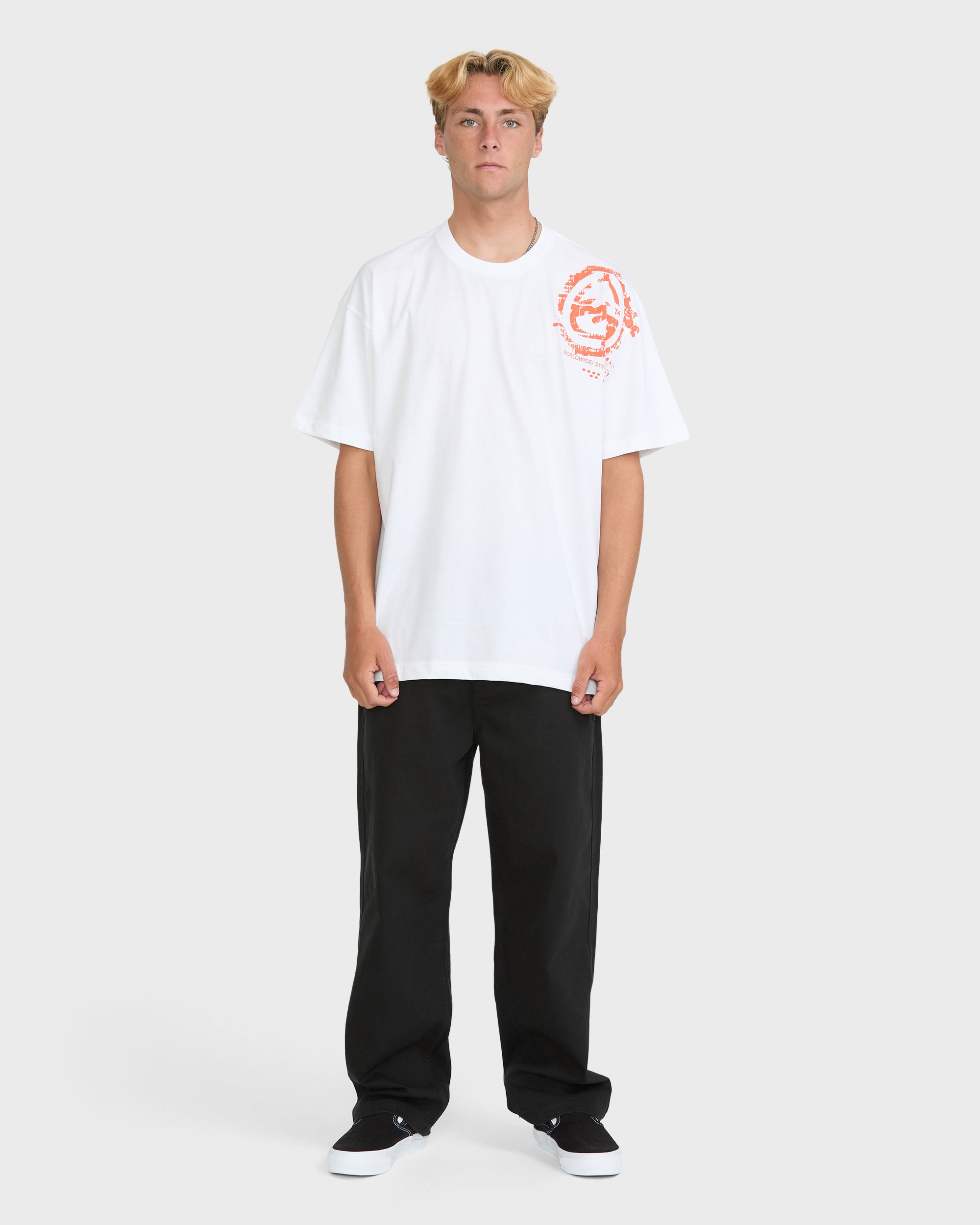 Spec Blast Short Sleeve Cotton T-Shirt - White