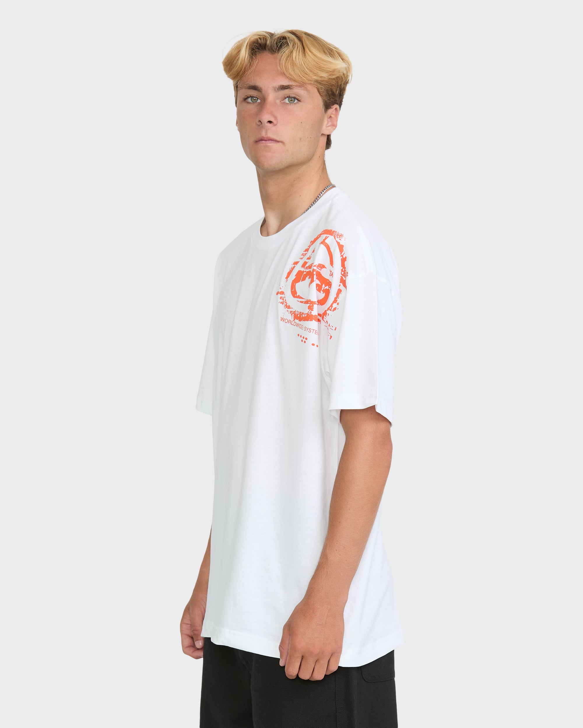 Spec Blast Short Sleeve Cotton T-Shirt - White