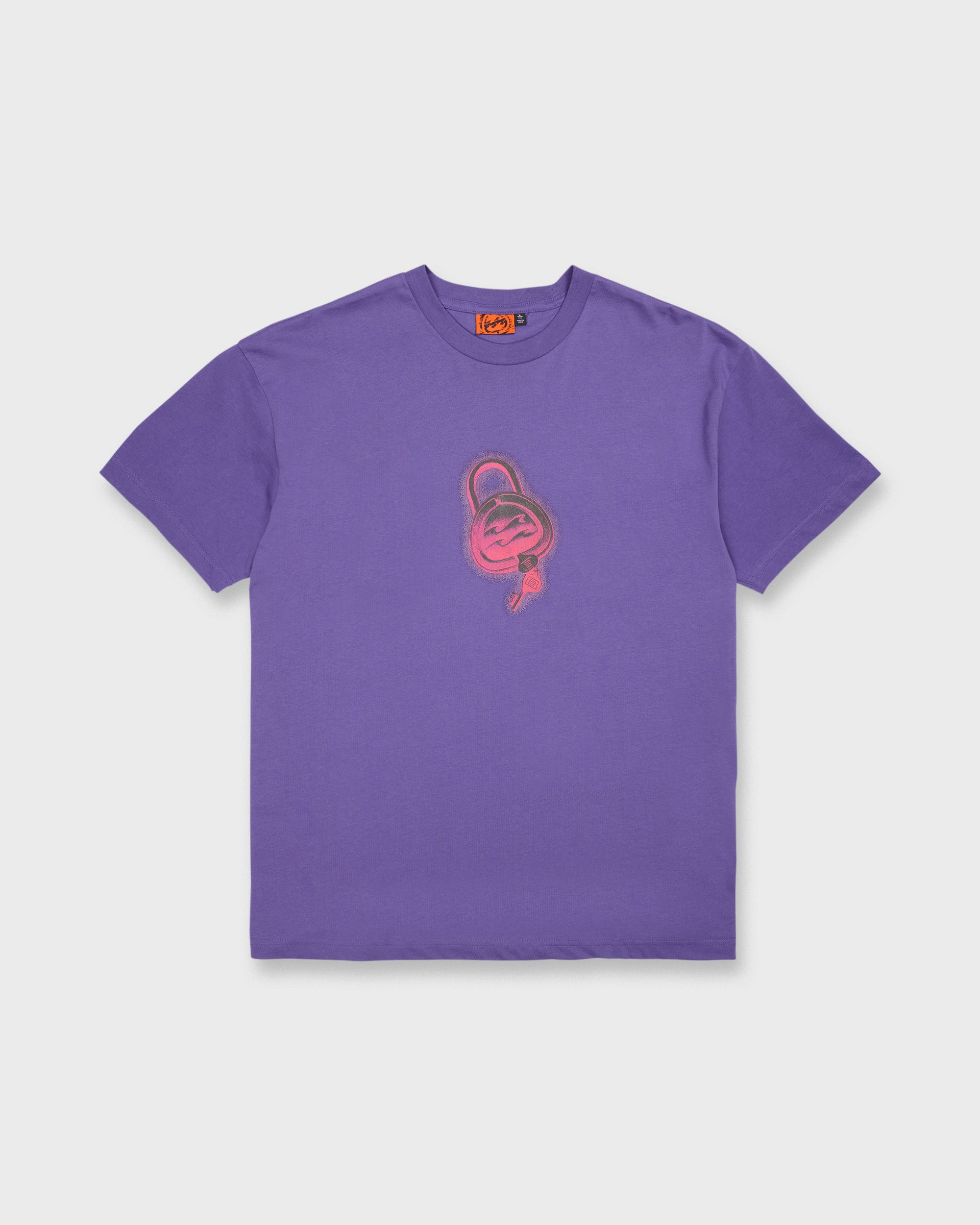Spec Lock Short Sleeve Knit T-Shirt - Purple