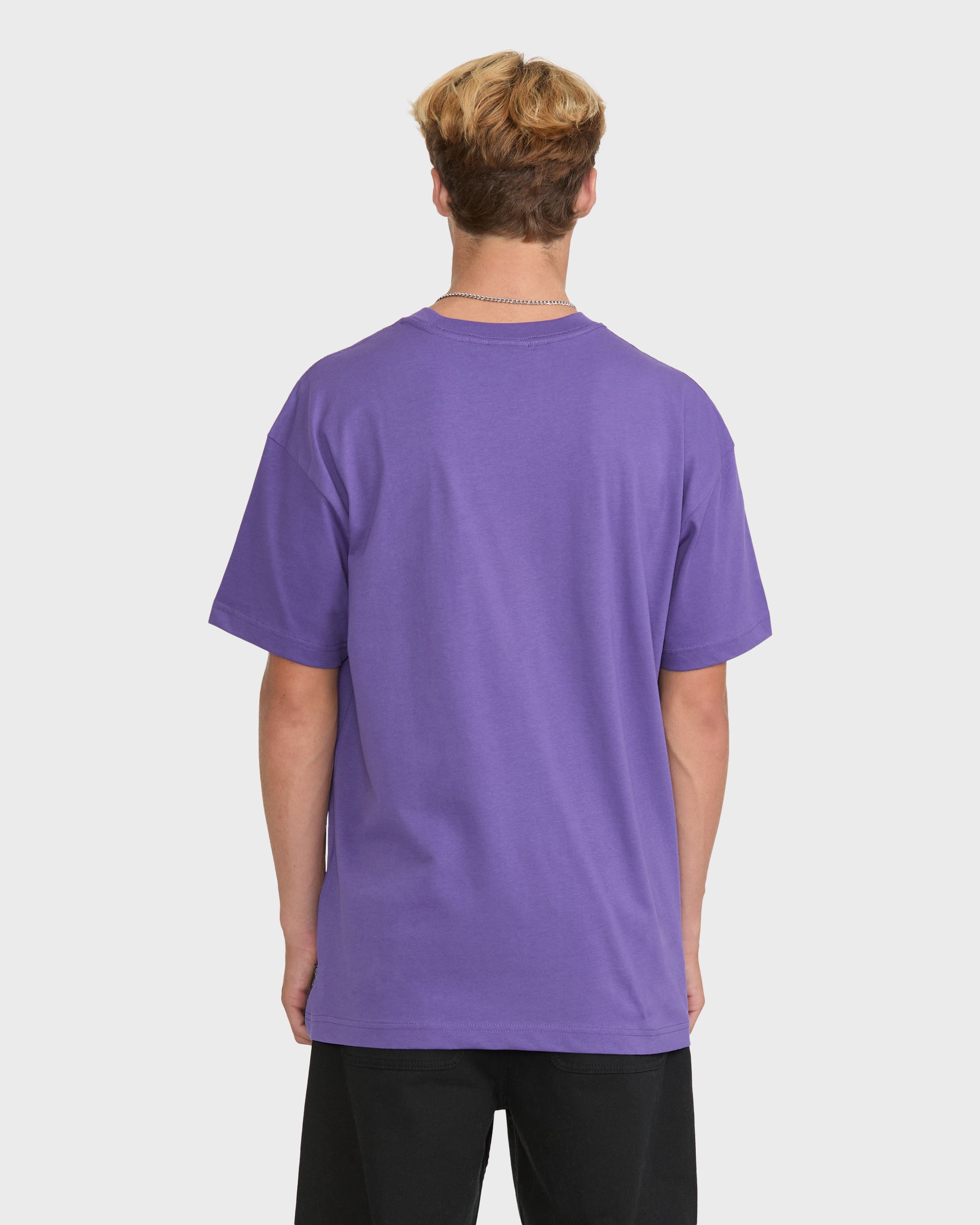 Spec Lock Short Sleeve Knit T-Shirt - Purple
