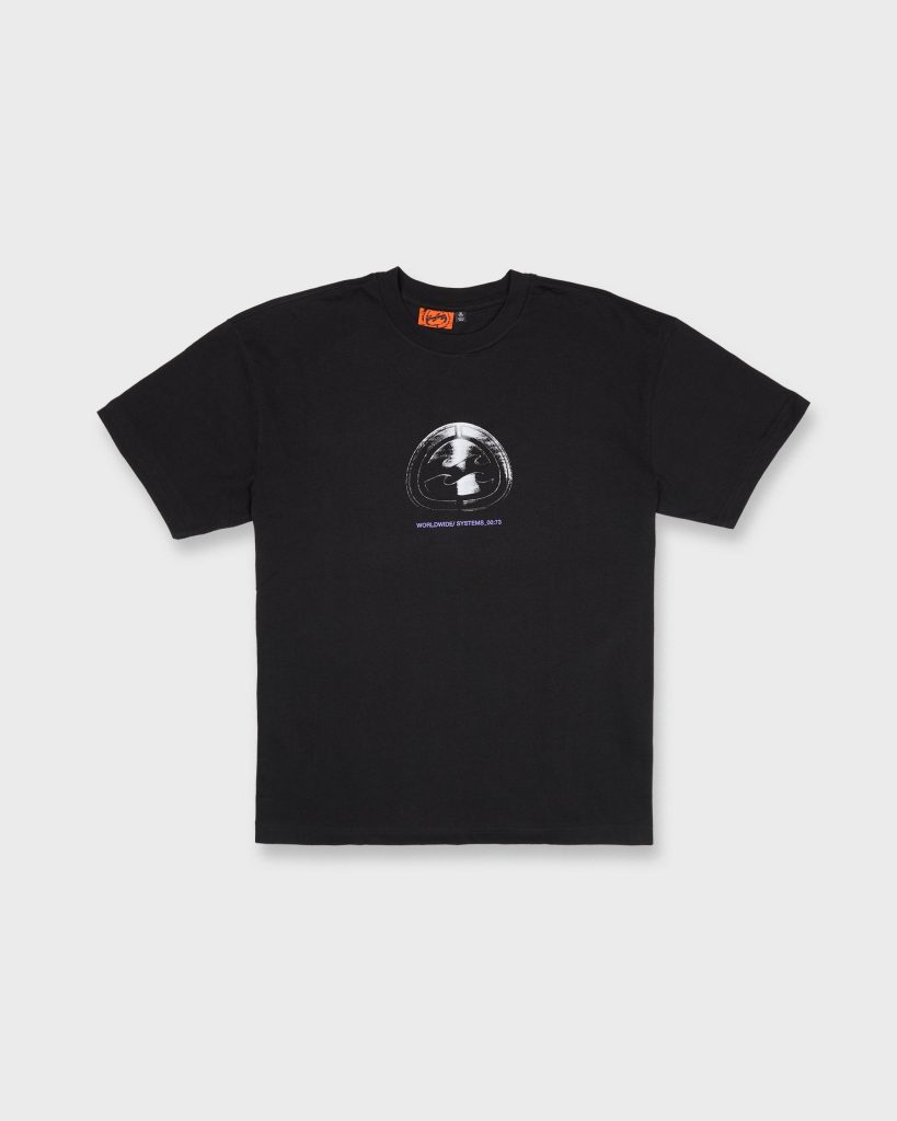 Spec Metal Short Sleeve Knit T-Shirt - Black