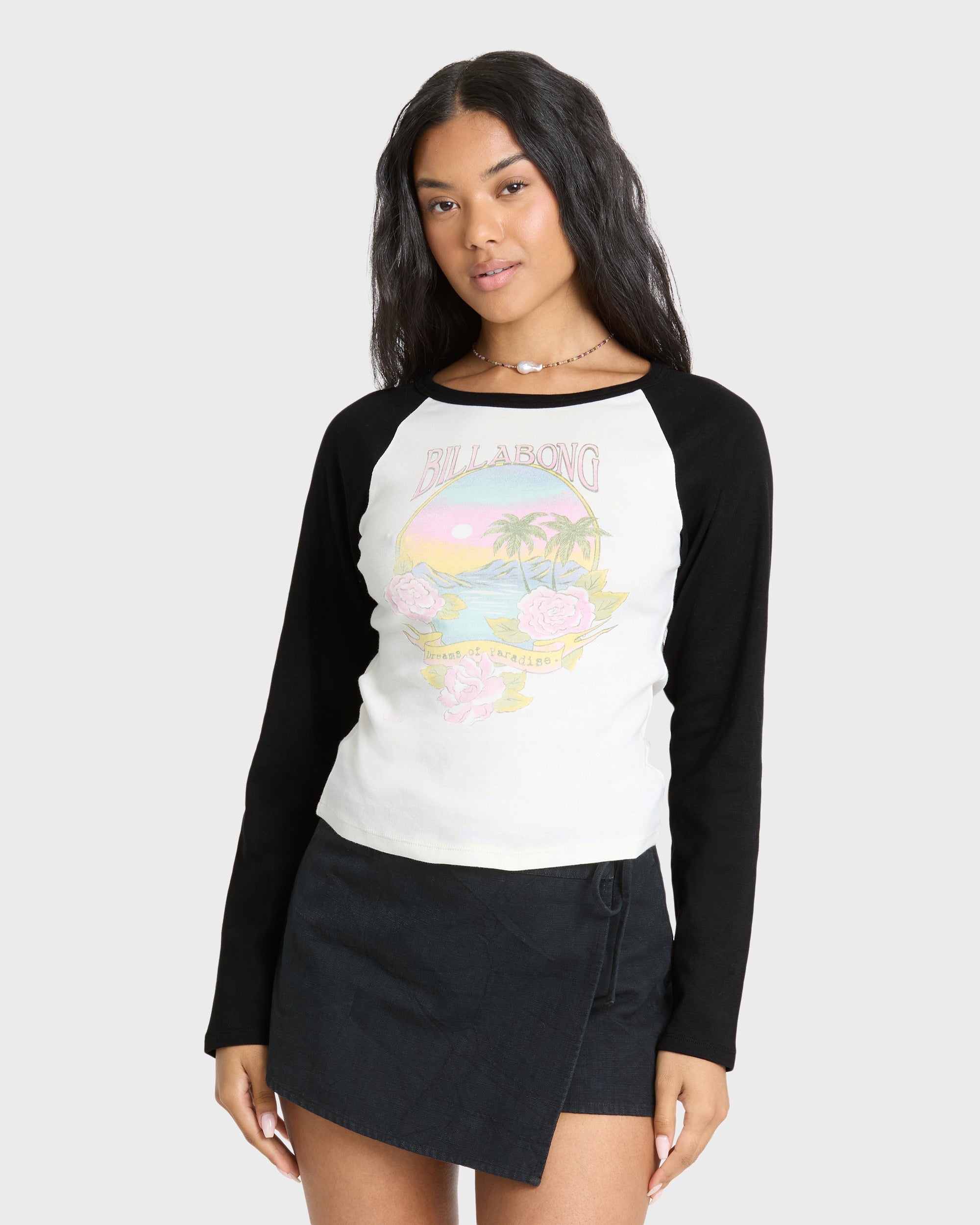 Paradise Dream Cotton Long Sleeve Raglan T-Shirt