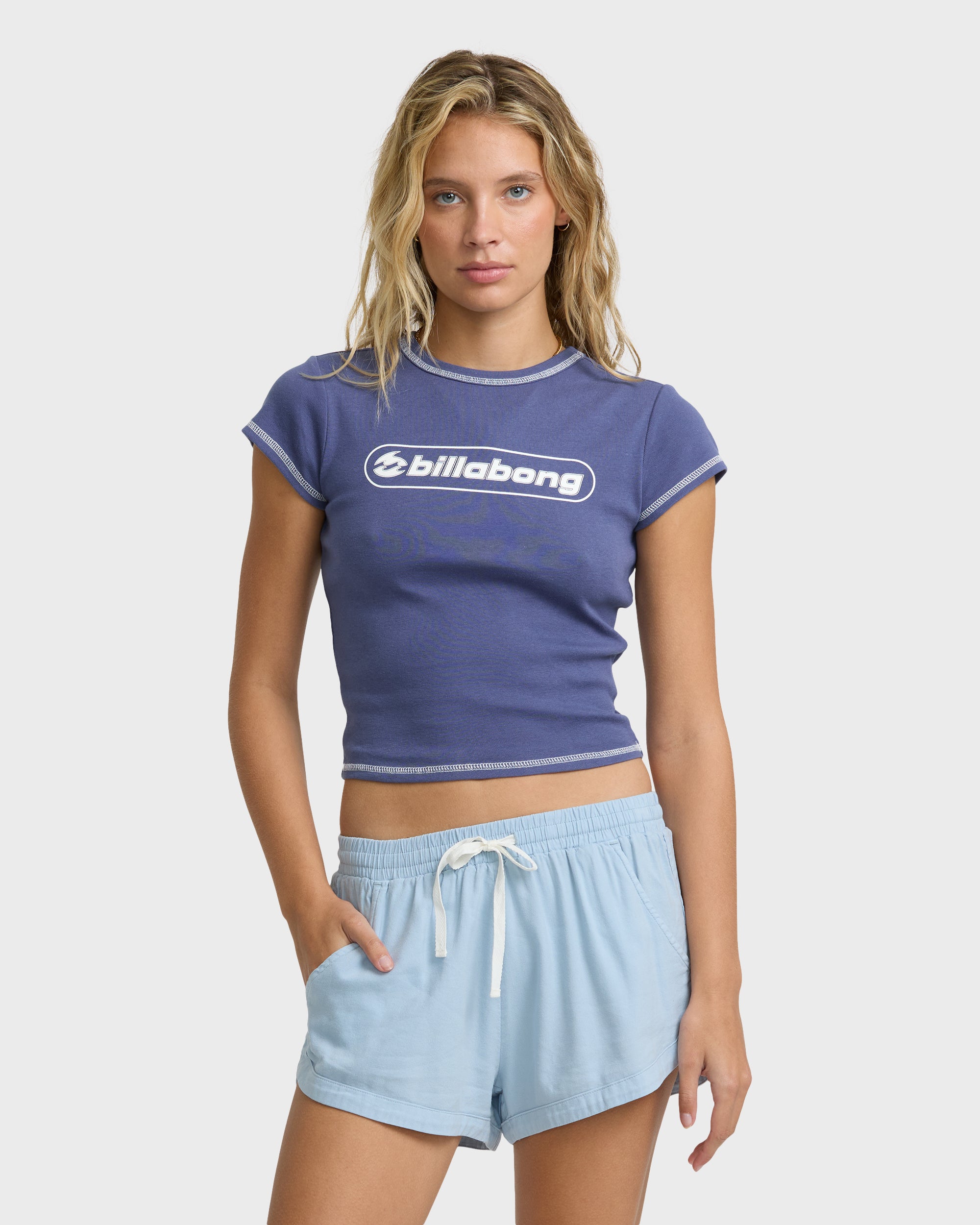 Sport Driven Short Sleeve Rib Knit Graphic T-Shirt - Classic Navy