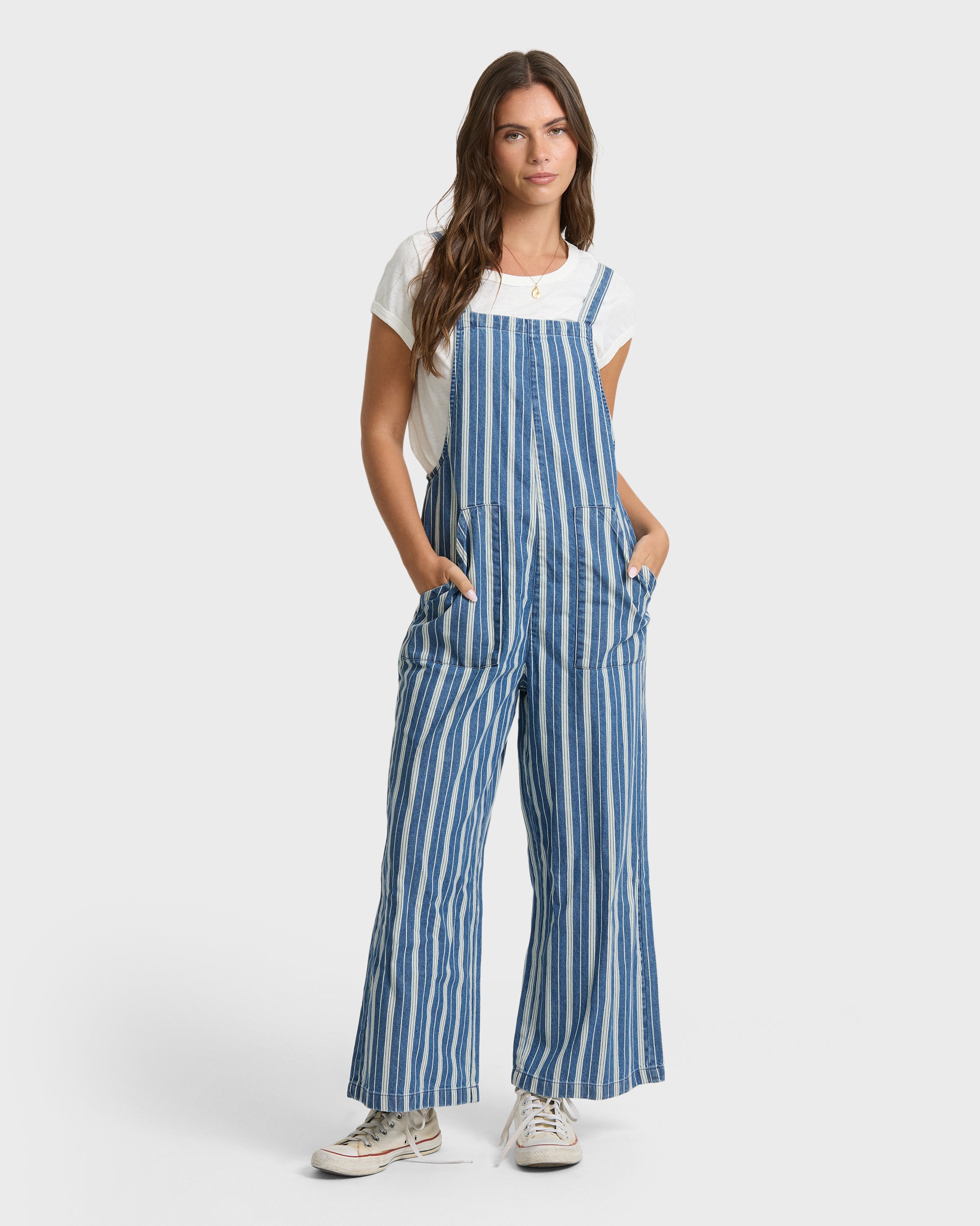 Pacific Time Saltwashed Stripe Jumpsuit