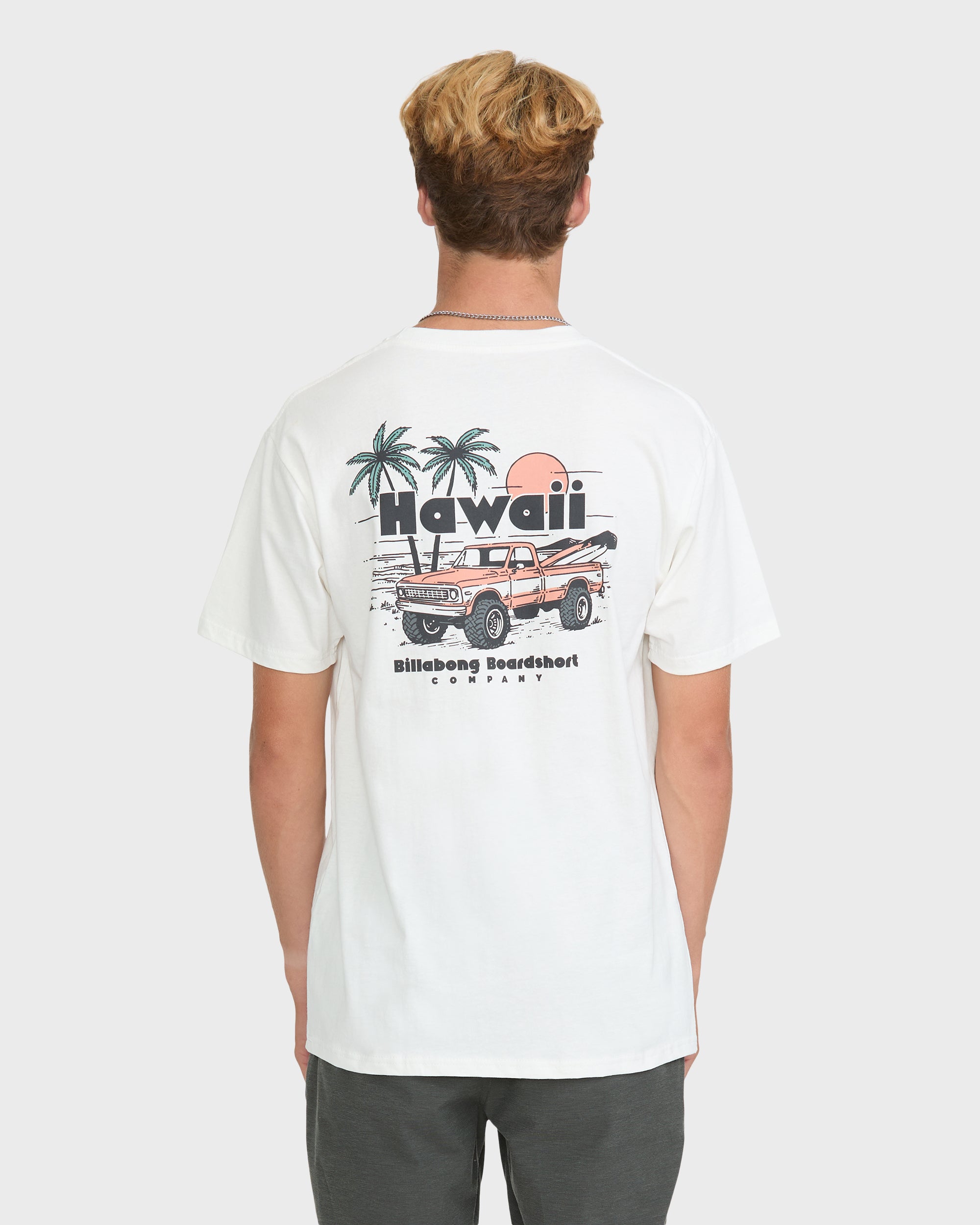 Tools Down Hawaii Basic Short Sleeve Knit T-Shirt
