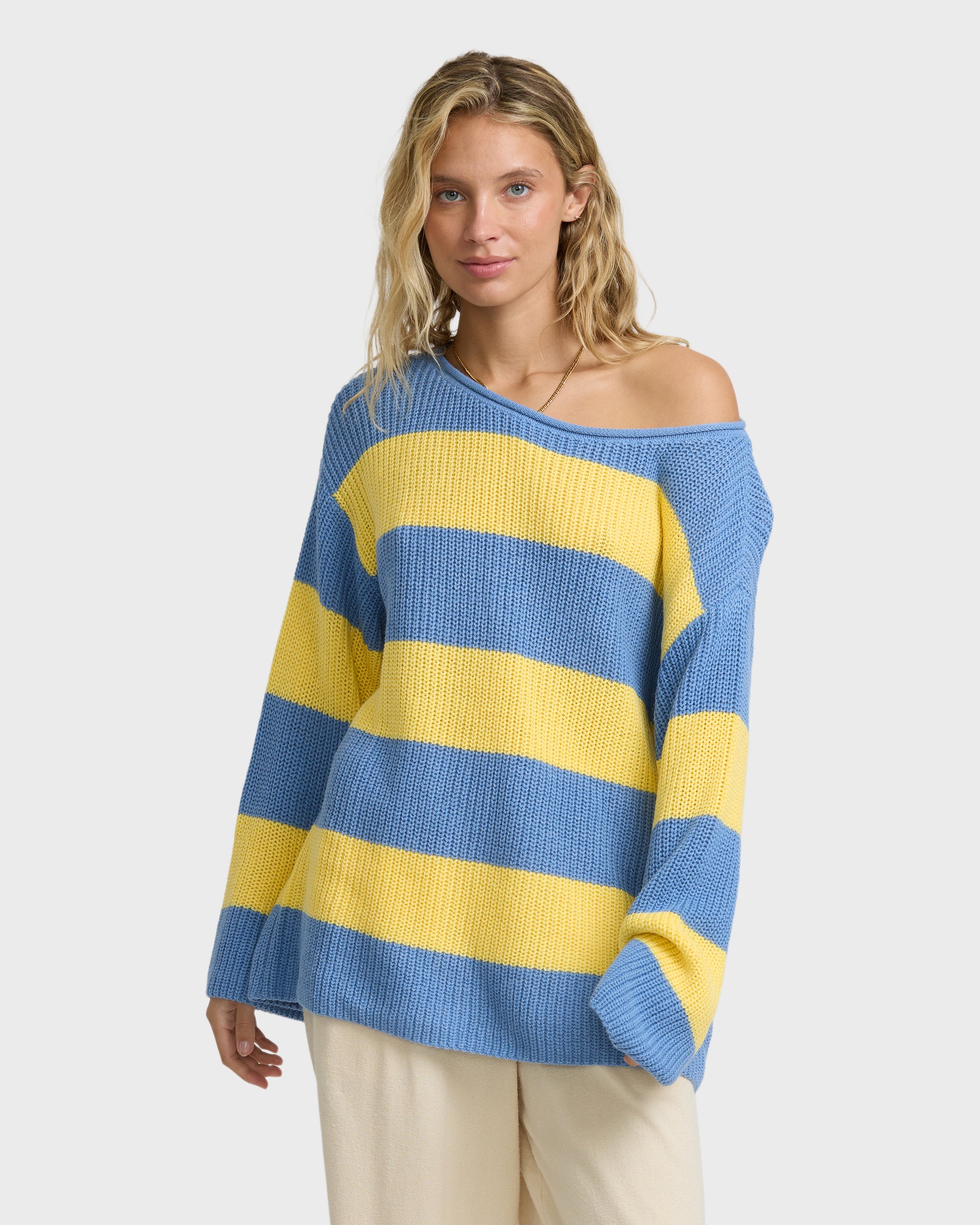 Seascape Off Shoulder Sweater