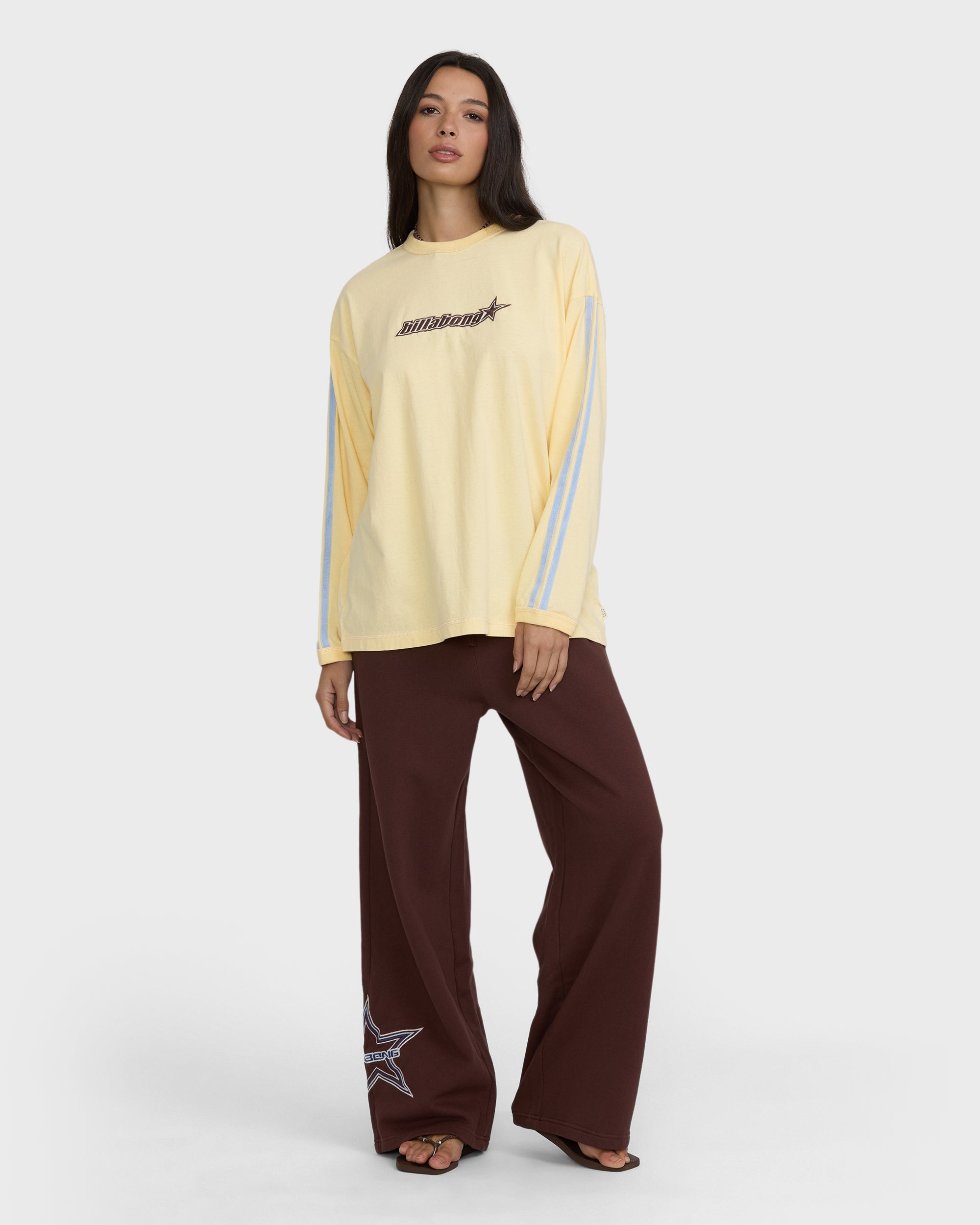 Static Surf Long Sleeve Jersey T-Shirt - Light Yellow