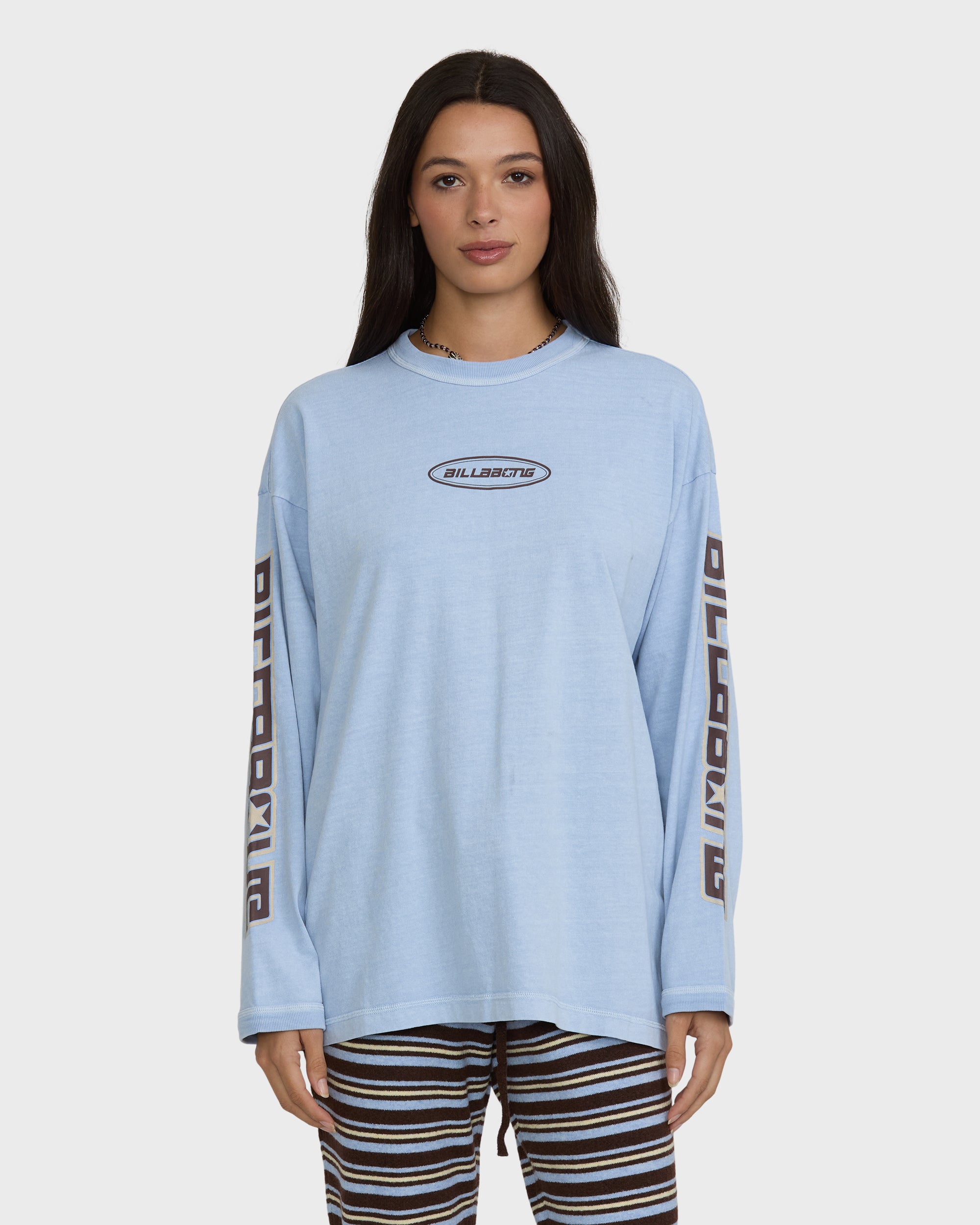 Wave Glow Long Sleeve Jersey T-Shirt - Cornflower