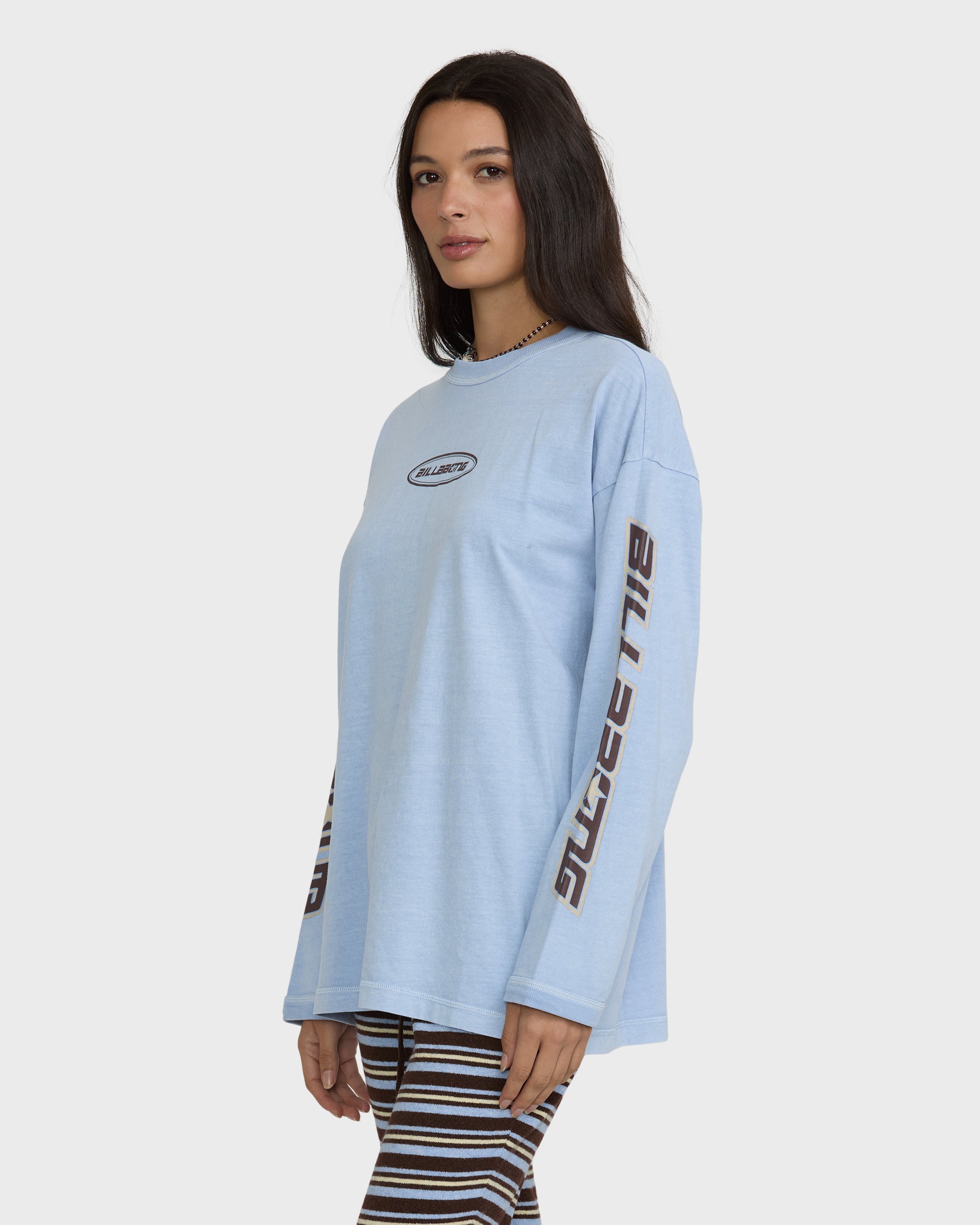 Wave Glow Long Sleeve Jersey T-Shirt - Cornflower
