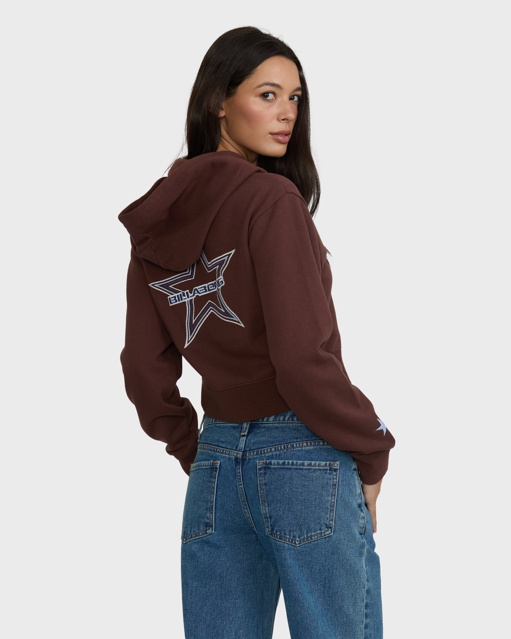 Star Crossed Zip-Up Hoodie - Teak