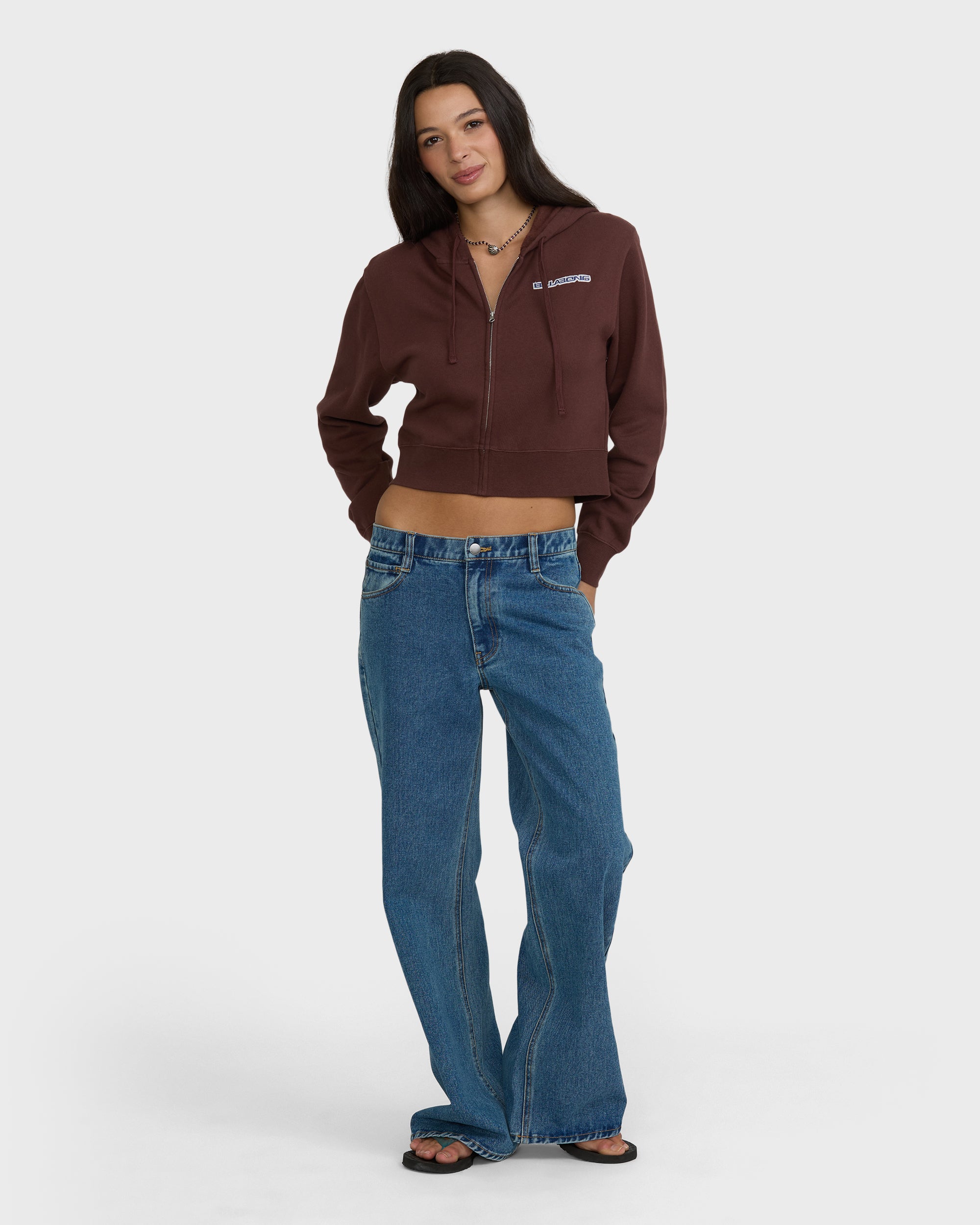 Star Crossed Zip-Up Hoodie - Teak