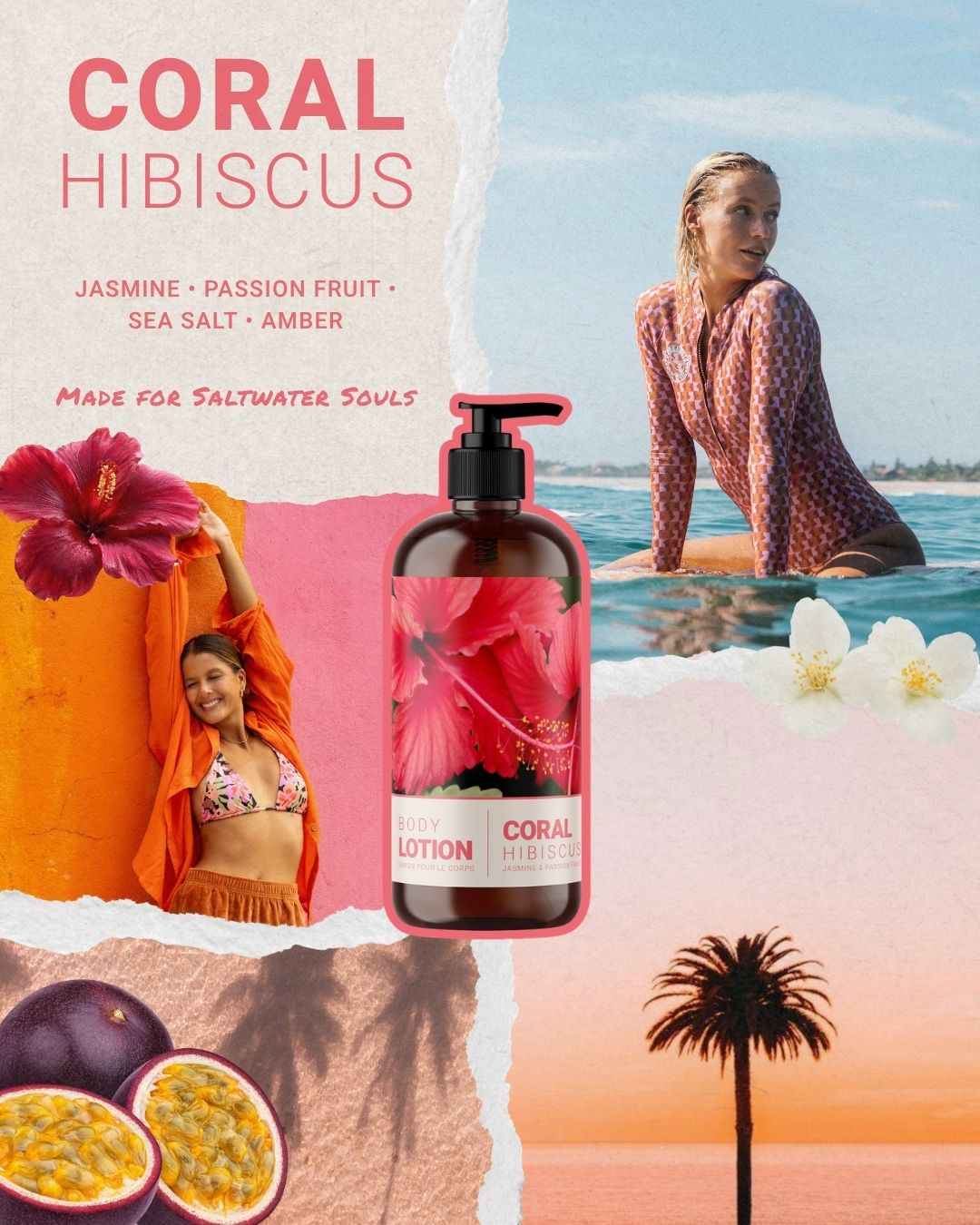 Coral Hibiscus Body Lotion